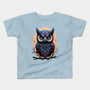 Owl Dia De Los Muertos Kids T-Shirt